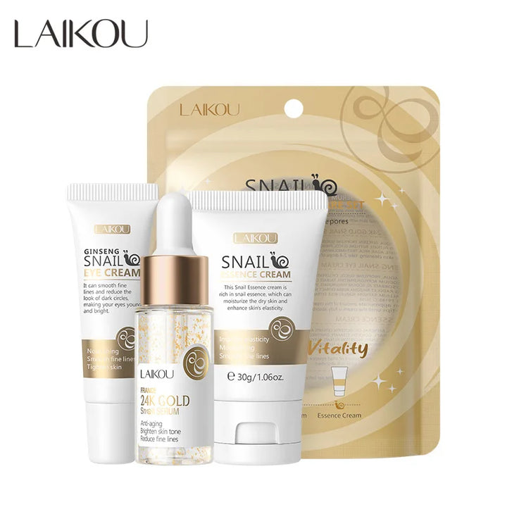 LAIKOU SKIN CARE SETS (3 PCS)- 24K Golden, Vitamin C, Sakura